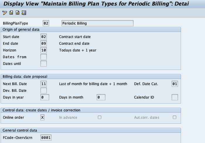 Maintain Billing Date Proposals
